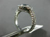 ESTATE 1.82CT DIAMOND & AAA SAPPHIRE 14K WHITE GOLD OVAL 3D HALO ENGAGEMENT RING