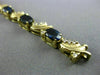 ESTATE 9.40CT DIAMOND & AAA OVAL SAPPHIRE 14KT YELLOW GOLD LEAF TENNIS BRACELET