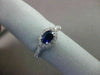 ESTATE 1.03CT DIAMOND & AAA SAPPHIRE 18KT WHITE GOLD HALO DESIGN ENGAGEMENT RING