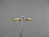 ESTATE .15CT DIAMOND 14KT TWO TONE GOLD CLASSIC SOLITAIRE FRIENDSHIP RING #23779