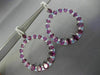 LARGE 10.57CT DIAMOND & AAA BLUE TOPAZ AMETHYST 14KT WHITE GOLD HANGING EARRINGS