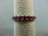 ESTATE 4.55CT AAA ROUND RUBY 14K WHITE GOLD 3D ETERNITY WEDDING ANNIVERSARY RING