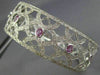 ESTATE WIDE 2.08CT DIAMOND & PINK SAPPHIRE 14K WHITE GOLD ETOILE INFINITY BANGLE
