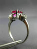 ESTATE 1.87CT DIAMOND & AAA RUBY 14KT WHITE GOLD ENGAGEMENT RING #26447