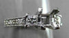 ESTATE .50CT DIAMOND 14KT WHITE GOLD 3 STONE SEMI MOUNT ENGAGEMENT RING #22429