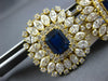 ANTIQUE EXTRA LARGE 15.16CT DIAMOND & SAPPHIRE 18KT YELLOW GOLD CLIP ON EARRINGS