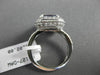 ESTATE LARGE 4.96CTW DIAMOND & AAA AMETHYST 14KT WHITE GOLD 3D HALO FUN RING