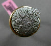 ESTATE .46CT DIAMOND 18K WHITE & ROSE GOLD 3D ETOILE OPEN FILIGREE CIRCULAR RING
