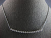 ESTATE .83CT DIAMOND 14KT WHITE GOLD 3D CLASSIC ROUND FILIGREE BAR LOVE NECKLACE