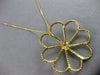ESTATE EXTRA LARGE 2.85CT DIAMOND 18KT YELLOW GOLD FLOWER LOVE FLOATING PENDANT