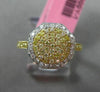 ESTATE WIDE .61CT DIAMOND 18KT WHITE & YELLOW GOLD HEXAGON CLUSTER CLASSIC RING