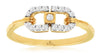 ESTATE .18CT DIAMOND 14KT YELLOW GOLD 3D CLASSIC ETOILE LOVE KNOT FUN RING