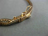ESTATE WIDE 1.02CT DIAMOND 14KT ROSE GOLD INFINITY SEMI ETERNITY BANGLE BRACELET