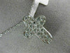 ANTIQUE .40CT ROUND DIAMOND 14KT WHITE GOLD CLASSIC FLOATING CROSS PENDANT #1894
