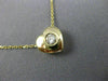 ESTATE .15CT DIAMOND 14KT YELLOW GOLD 3D CLASSIC SOLITAIRE HEART PENDANT #14337