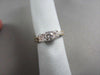 ESTATE 1.0CT 14KT WHITE & YELLOW GOLD PAST PRESENT FUTURE MILGRAIN DIAMOND RING