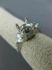 ESTATE .40CT DIAMOND 14KT WHITE GOLD 3D FILIGREE SEMI MOUNT ENGAGEMENT RING #937