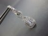ESTATE 1.59CT DIAMOND 18KT WHITE GOLD ROUND & BAGUETTE SQUARE HANGING EARRINGS