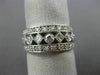 WIDE 1.20CT ROUND & PRINCESS DIAMOND 14KT WHITE GOLD 3D FILIGREE LOVE RING #1357