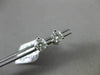 ESTATE .56CT DIAMOND 14KT WHITE GOLD CLASSIC 3D 3 PRONG SOLITAIRE STUD EARRINGS