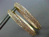 ESTATE WIDE & LONG 2.14CT PINK DIAMOND 18KT ROSE GOLD DOUBLE SIDED HOOP EARRINGS