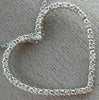 ESTATE .28CT DIAMOND 14K WHITE GOLD 3D OPEN HEART ETERNITY LOVE PENDANT W/ CHAIN