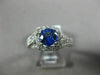 ESTATE 1.56CT DIAMOND & AAA SAPPHIRE 14K WHITE GOLD SQUARE HALO ENGAGEMENT RING
