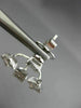 ESTATE LARGE .39CT DIAMOND 18K WHITE GOLD FLOWER FOUR STONE STUD JACKET EARRINGS
