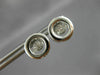 ESTATE .12CT DIAMOND 14KT WHITE GOLD 3D CLUSTER DANCING DIAMOND STUD EARRINGS