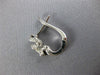 ESTATE .74CT DIAMOND 18KT WHITE GOLD 3D SOLITAIRE ETOILE HUGGIE EARRINGS #284