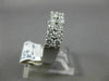 WIDE 1.40CT DIAMOND 18KT WHITE GOLD 3D DOUBLE ROW SEMI ETERNITY ANNIVERSARY RING
