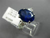 ESTATE LARGE EGL 5.03CT DIAMOND & AAA SAPPHIRE PLATINUM 3 STONE ENGAGEMENT RING