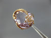 LARGE 8.36CT DIAMOND & AAA PINK AMETHYST 14KT ROSE GOLD 3D PALM TREE FLOWER RING