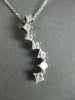 ESTATE .47CT DIAMOND 14KT WHITE GOLD PRINCESS JOURNEY FLOATING PENDANT #17635