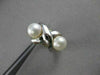 ESTATE 6MM AKOYA SEA PEARL 14K GOLD MODERNIST X-O CROSSOVER COCKTAIL RING #21396
