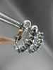 ESTATE 1.40CT DIAMOND & AAA SAPPHIRE 14K WHITE GOLD 3D UMBRELLA CLIP ON EARRINGS
