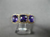 ESTATE WIDE 1.48CT DIAMOND & AAA AMETHYST 14K ROSE GOLD PAST PRESENT FUTURE RING