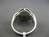 ESTATE WIDE 2.0CT ROUND WHITE & FANCY BLUE DIAMOND 14K WHITE GOLD 3D FLOWER RING