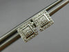 ESTATE SMALL .18CT DIAMOND 14KT WHITE GOLD SQUARE CLUSTER CLASSIC STUD EARRINGS