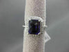 ESTATE LARGE 4.82CTW DIAMOND & AAA AMETHYST 14KT WHITE GOLD FILIGREE HALO RING