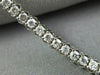 ESTATE 5.10CT ROUND DIAMOND 14K WHITE GOLD 3D DOUBLE SAFETY LOVE TENNIS BRACELET