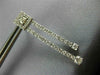 ESTATE 1.60CT DIAMOND 14KT WHITE GOLD 3D CLASSIC SQUARE HANGING EARRINGS #1676