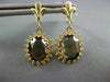 ANTIQUE 3.50CT AAA SMOKY TOPAZ 14KT YELLOW GOLD FLOWER HANGING EARRINGS #21850