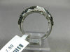 ESTATE WIDE 1.42CT WHITE & BLACK DIAMOND 18KT WHITE GOLD MULTI ROW HEXAGON RING