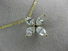 ANTIQUE 1.30CT MARQUISE DIAMOND 14KT YELLOW GOLD FOUR LEAF FLOWER PENDANT #19788
