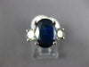 ESTATE LARGE 4.96CT DIAMOND & AAA SAPPHIRE 14KT WHITE GOLD 3D ENGAGEMENT RING