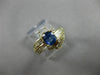 ESTATE 1.73CT DIAMOND & AAA OVAL SAPPHIRE 14KT YELLOW GOLD ENGAGEMENT RING #9788