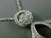 ANTIQUE LARGE 2.70CT DIAMOND 14KT WHITE GOLD MULTI FLOWER CLUSTER PENDANT #20199