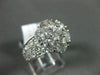 ESTATE LARGE 3.7CT DIAMOND 14K WHITE GOLD CLASSIC FLOWER SEMI ETERNITY LOVE RING