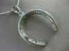 ESTATE LARGE PLATINUM 2.60CT DIAMOND 3D HORSESHOE LUCKY FLOATING PENDANT #21965